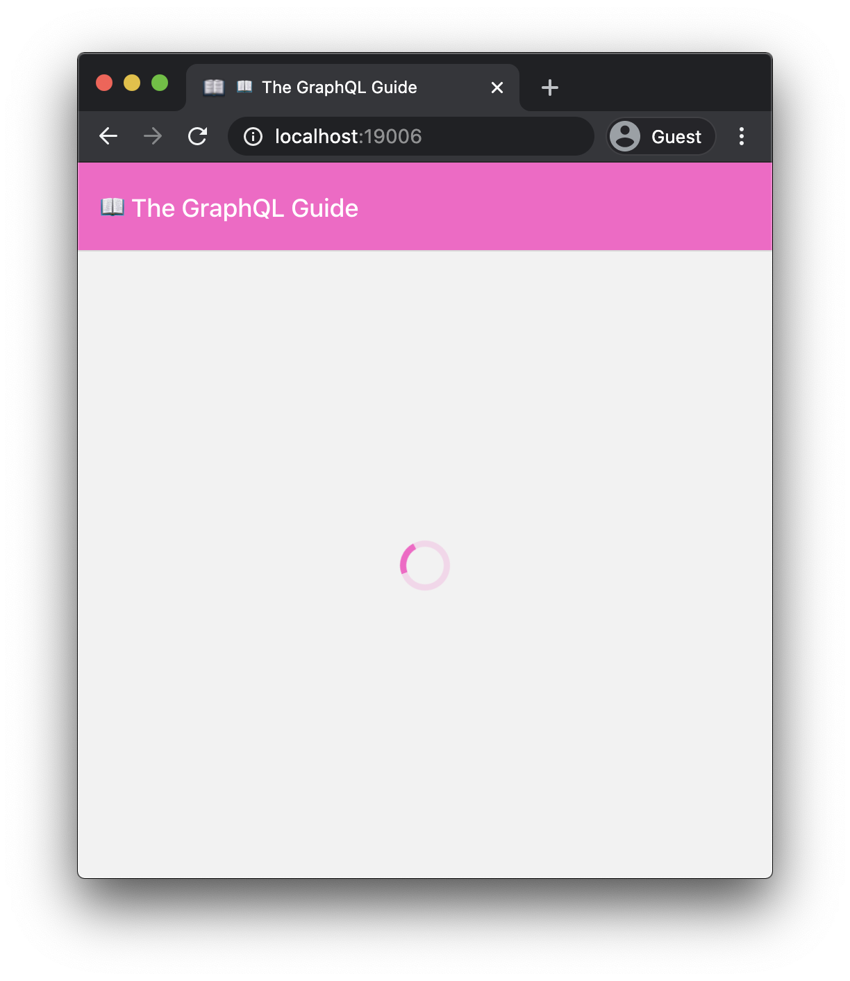 Screenshot of the app in Chrome