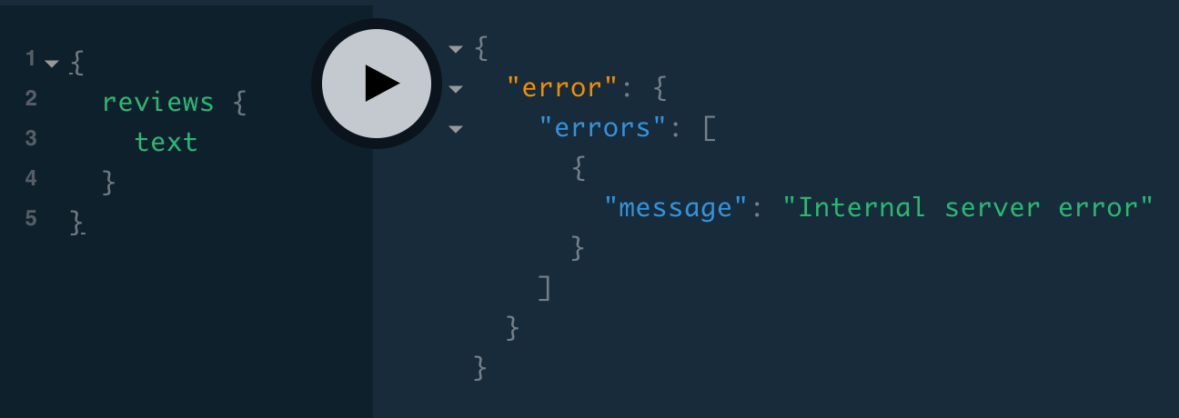 Error with message: Internal server error